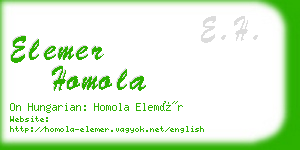 elemer homola business card